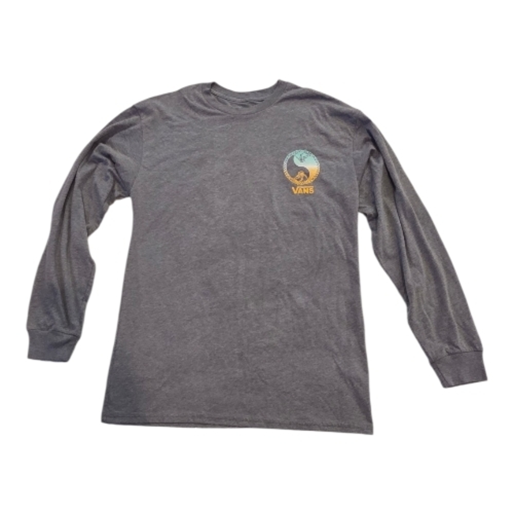Vans Gray Tee with Teal and Yellow Logo